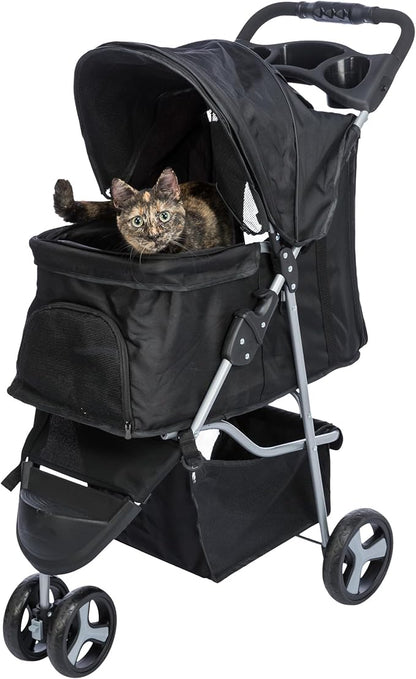 TRIXIE Foldable Pet Stroller for Cats and Dogs