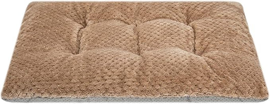 WONDER MIRACLE Fuzzy Deluxe Pet Beds, Super Plush Dog or Cat Beds Ideal for Dog Crates, Machine Wash & Dryer Friendly (15" x 23", S-Mocha)