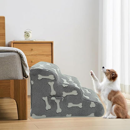 Dog Stairs for Small Dogs 2/3/4-Step Dog 3 - 1)