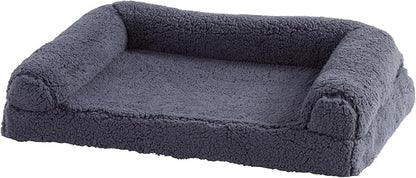 Molly Cozy Sherpa Sofa Style Dog Bed with Removable Cover (36" x 24") -
