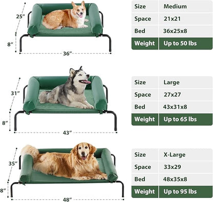 RRPETHOME Large Elevated Cooling Dog Bed