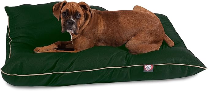 Majestic Pet Rectangle Large Dog Bed Washable – Non Slip Comfy Pet Bed – Dog Crate Bed Super Value Pillow Dog Bed – Dog Kennel Bed for Sleeping 46 x 35 Inch