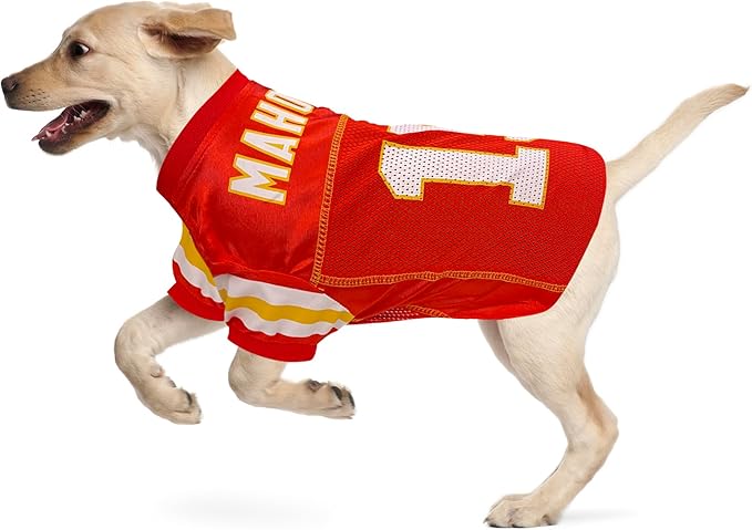 NFLPA Patrick MAHOMES PET Jersey, NFL Dog Shirt, Size XX-Large, Kansas City Chiefs Mesh Jersey for Dogs