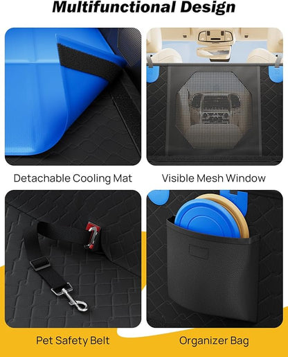 JOYTUTUS Back Seat Extender for Dogs with Hard Bottom