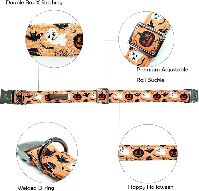 Lionheart glory Dog Collars Fall Halloween Pumpkin Collar