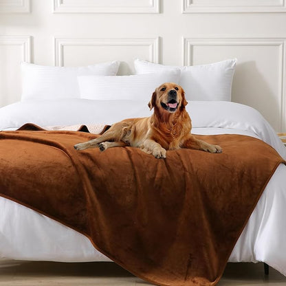 DaysU Waterproof Dog Blanket for Small Dogs 40"x50" Brown