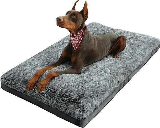 KISYYO Dog Beds for Large Dogs Fixable Deluxe Cozy Dog Kennel Beds for Crates Washable Dog Bed 36 x 23 x 3 Inches,