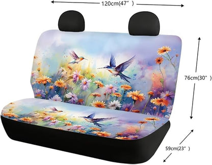 Tupalatus Set of 2 Pack Car Back Seat Covers Full Set Auto Backing Bench Seats Covers Pet Dog Pads Fit Most Vehicle Truck