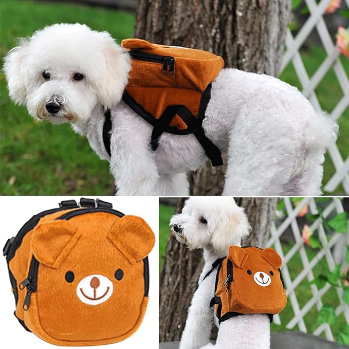 Pet Backpack, Cute Dog Backpack with Adjustable Straps for Small Dogs Cats. Dog Saddle Bags for Outdoor Travel Hiking