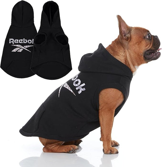 Reebok Dog Hoodie – Fleece Dog Sweater with Leash Hole