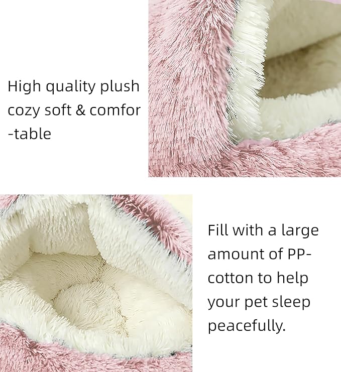 Dog Cave Bed for Small Dogs Cats Pets (20" D,