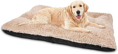 JOEJOY Large Dog Bed Crate Pad Anxiety，40" x 27", Beige