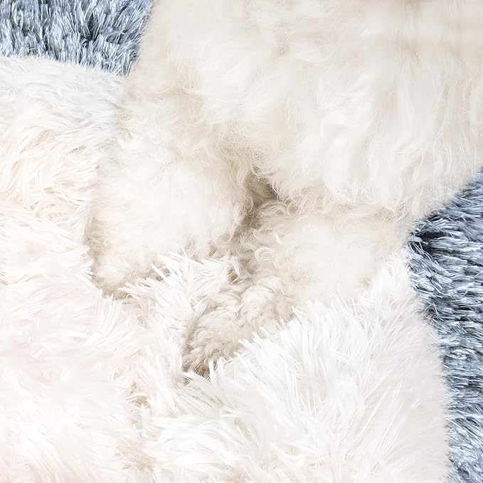 NOYAL Dog Bed Round Hooded Plush Cat Cave