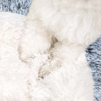 NOYAL Dog Bed Round Hooded Plush Cat Cave