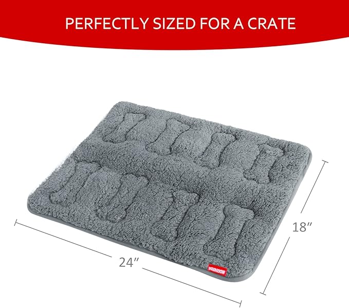 Dog Bed Crate Mat(24" X 18") 2 Pack
