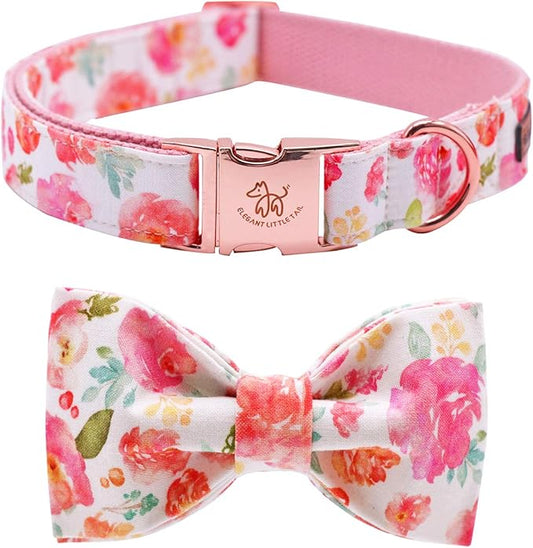 Elegant little tail Dog Collar with Bow