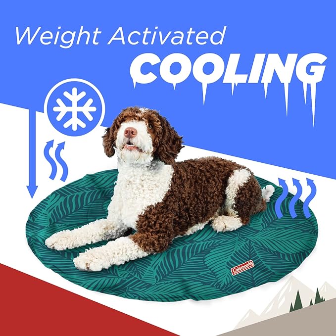 Coleman Round Reversible Cooling Pet Mat 24", Navy