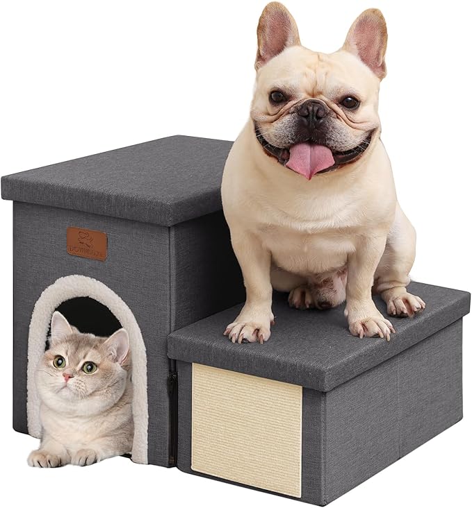 downluxe Dog Stairs for Small Dogs (2-Step Pet