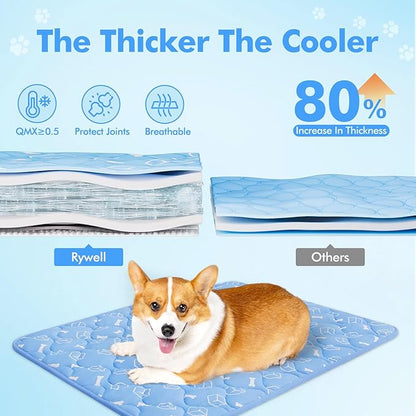 Rywell Dog Cooling Mat 2.0 24 * 18 Thicken Fiber(QMAX>0.5) for