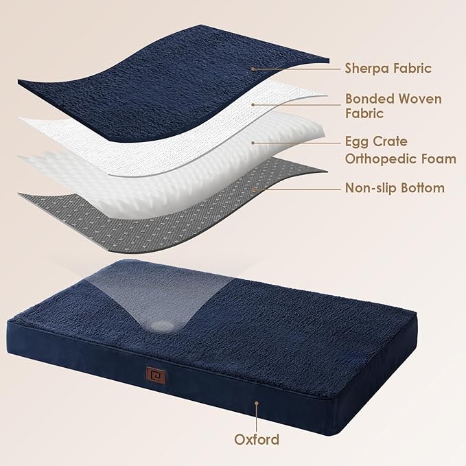 EHEYCIGA Orthopedic XL Dog Beds for Extra Large Dogs with Removable Washable Cover 44x32