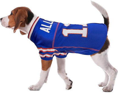 NFLPA Josh Allen PET Jersey, NFL Dog Shirt, Size XX-Large, Buffalo Bills Mesh Jersey for Dogs