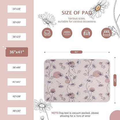 IEUUMLER Washable Pee Pads for Dogs 2 Pack EU007 (Pink 36"X41"-2pcs)