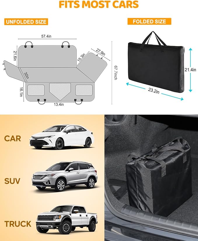 GEARGO Back Seat Extender for Dogs