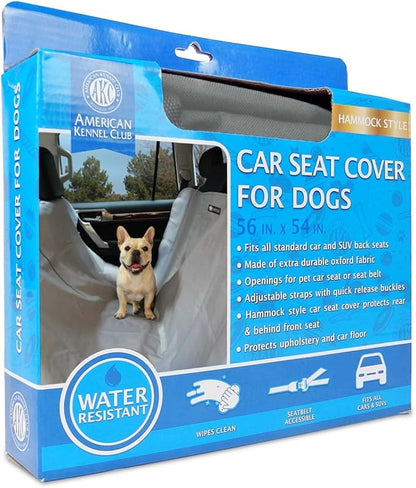 American Kennel Club Hammock Style Pet Car Seat Cover for Back Seats 56 x 54 Inches