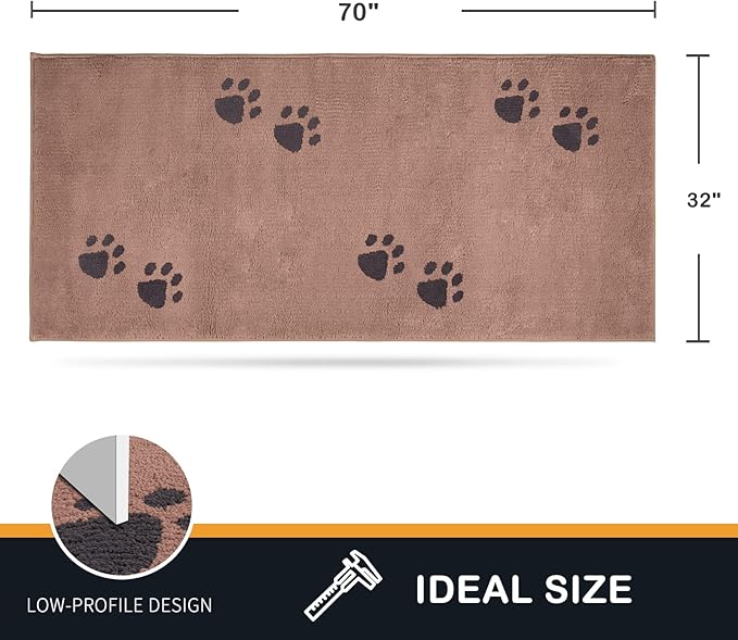 PURRUGS Dirt Trapper Door Mat 32" x 70"