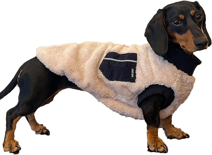 Dachshund Sweater for Dogs Warm Fleece Clothes Winter Coat (M