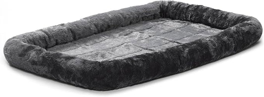 MidWest Homes for Pets Bolster Dog Bed 48L-Inch Gray Dog Bed w/ Comfortable Bolster 48-Inch Dog