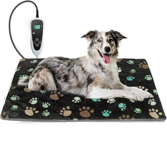 Dog Heating Pad 32x20in Waterproof Pet Heating Pad for Dogs Smart Thermostat Switch