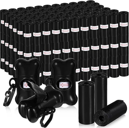 3000 Count Dog Poop Bags Pet Waste Bags for Poop with 3 Dog Poop Bag Dispenser Doggie Poop Bags for Home Outdoor Puppy Walking and Travel 12 x 8.6 Inch