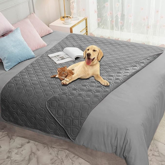 Ameritex Waterproof Blanket Reversible Dog Bed Cover Pet Blanket for Furniture Bed Couch Sofa