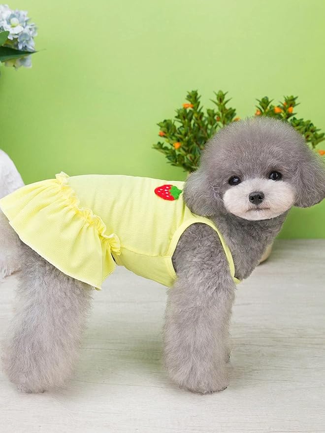 QWINEE Cat Dog Dress Cat Puppy Skirt Pet