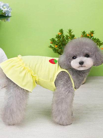 QWINEE Cat Dog Dress Cat Puppy Skirt Pet