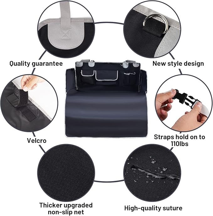 Cargo Cover for SUV Nonslip Waterproof pet Dog Trunk Cargo Liner Size Universal Fit SUV Pet Cargo Cover Liner for Non-Slip