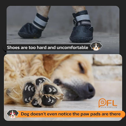 Anti-Slip Dog Paw Protector Pads for Senior Dogs Essentials,12sets(48pcs) XXL (61-80lbs)