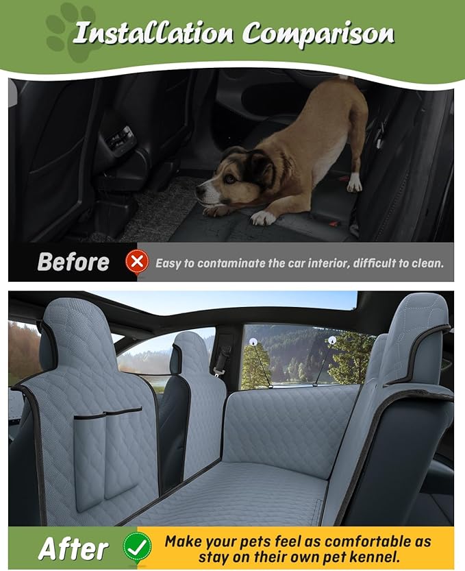 Tesla Model Y Dog Seat Cover for Back Seat 2024 2023 2022 2021 2020,Waterproof Scratch