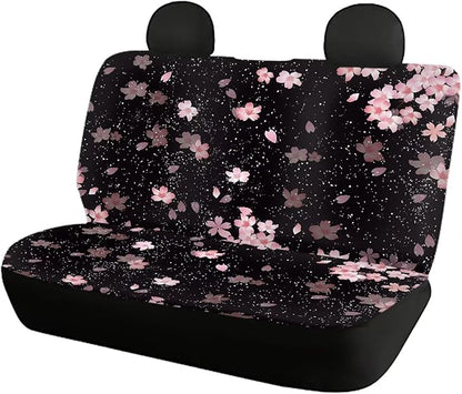 Cherry Blossom Vehicle Seat Covers Set Front Back 4 Travel