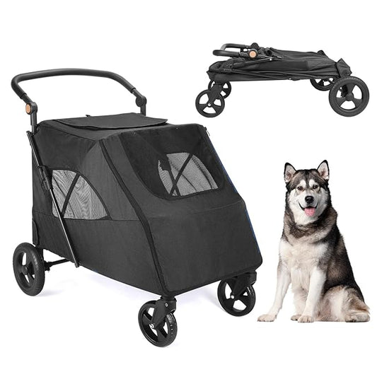 Dog Stroller Pet 4 Wheels,