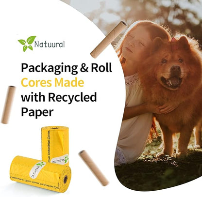 Biodegradable Poop Bags-600 Counts 40 Rolls, 100% Tear