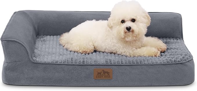 Orthopedic Dog Bed for Small Dogs Bottom,Grey(S,30" L 20" W 7.5" Th)