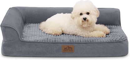 Orthopedic Dog Bed for Small Dogs Bottom,Grey(S,30" L 20" W 7.5" Th)