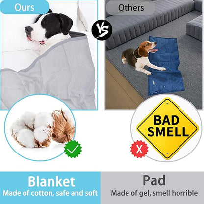 Dog Cooling Blanket 0.4 Q-MAX (30"×40"/Grey)