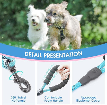 BAAPET 2/4/5/6 FT Dog Leash with Comfortable Padded Handle and Highly Reflective Threads for Small Medium and Large Dogs (5FT-1/3''