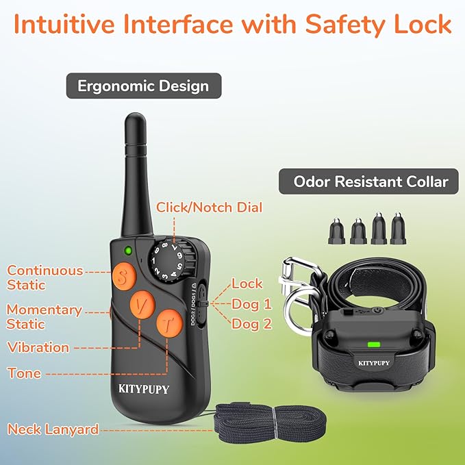 Professional Dog Training Collar Without Delay- K9 Dog Shock Collar 4 Training 1500FT Range