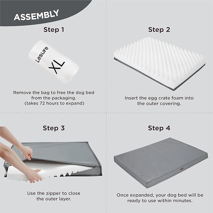 Lesure Waterproof Dog Bed for Medium Dogs