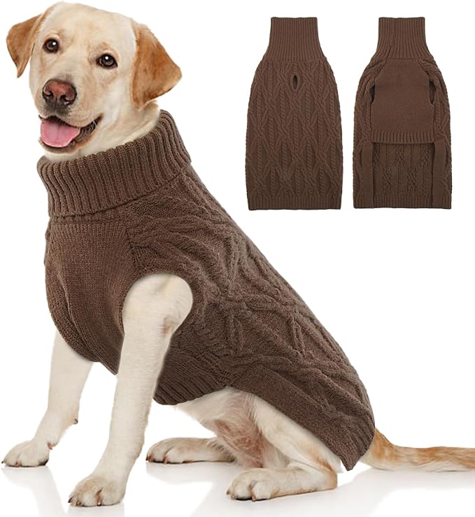 BRKURLEG Turtleneck Dog Sweaters