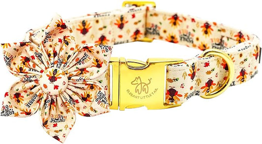 Elegant little tail Dog Collar with Flower